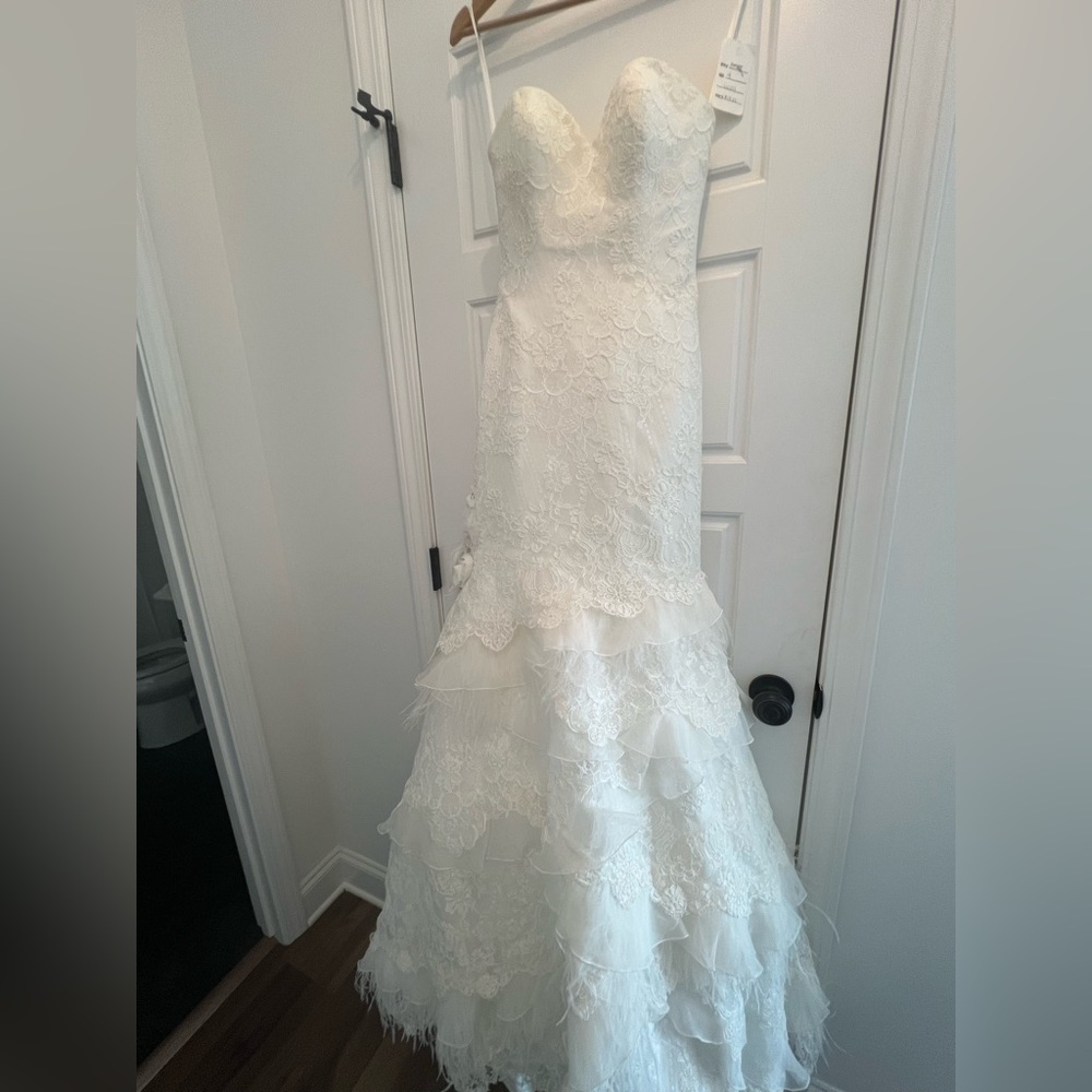 Allure Bridals White Lace Wedding Dress